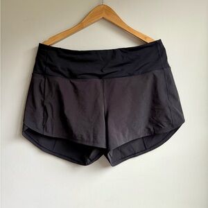 Lululemon Black Women's Speed Up Short Size 10 High Rise 4”